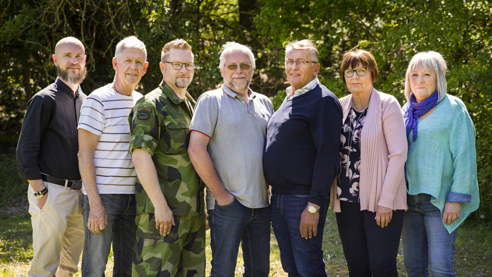 Porträttbild på personerna i styrelsen för Sölvesborgs Fjärrvärme AB 2019. Foto: Serny.